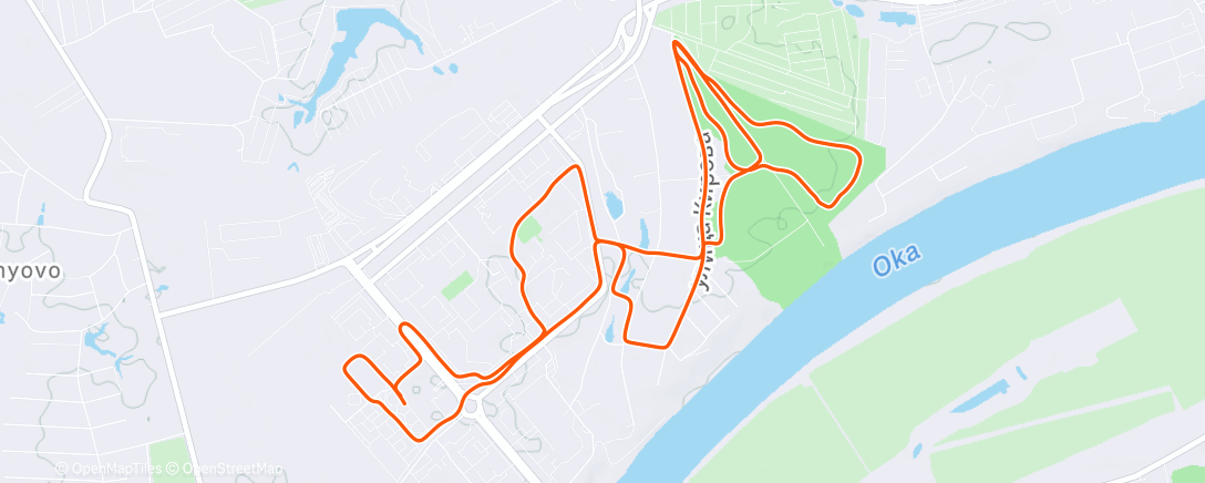 Map of the activity, Evening Run