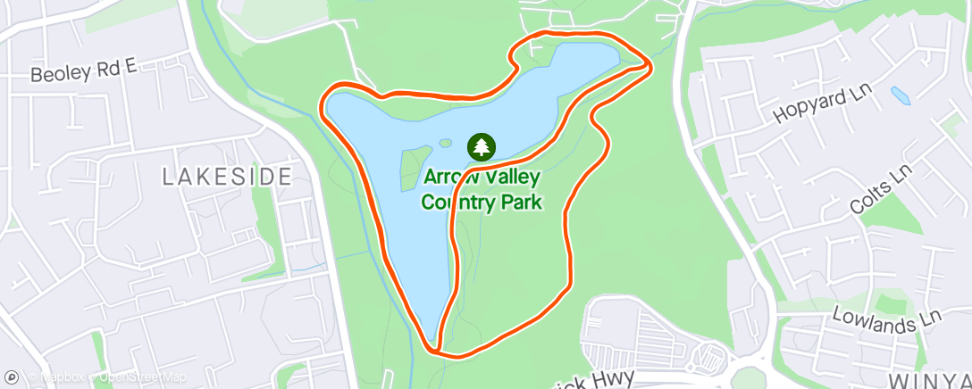 Map of the activity, First post-op parkwalk.