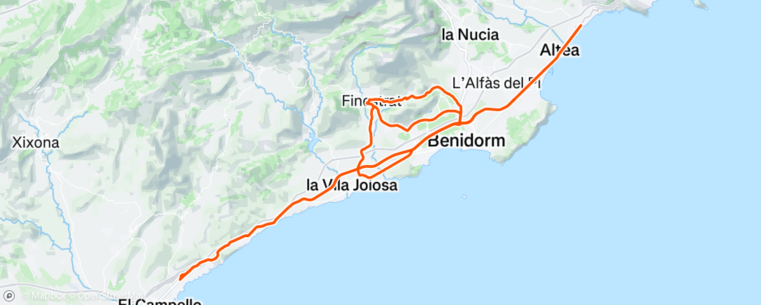 Mapa de la actividad, Cap Negret day 2