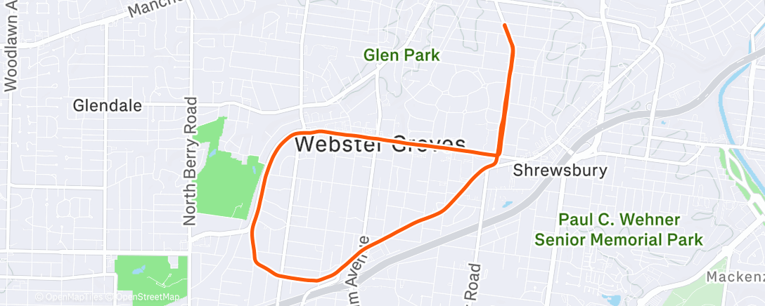 Map of the activity, cruise control