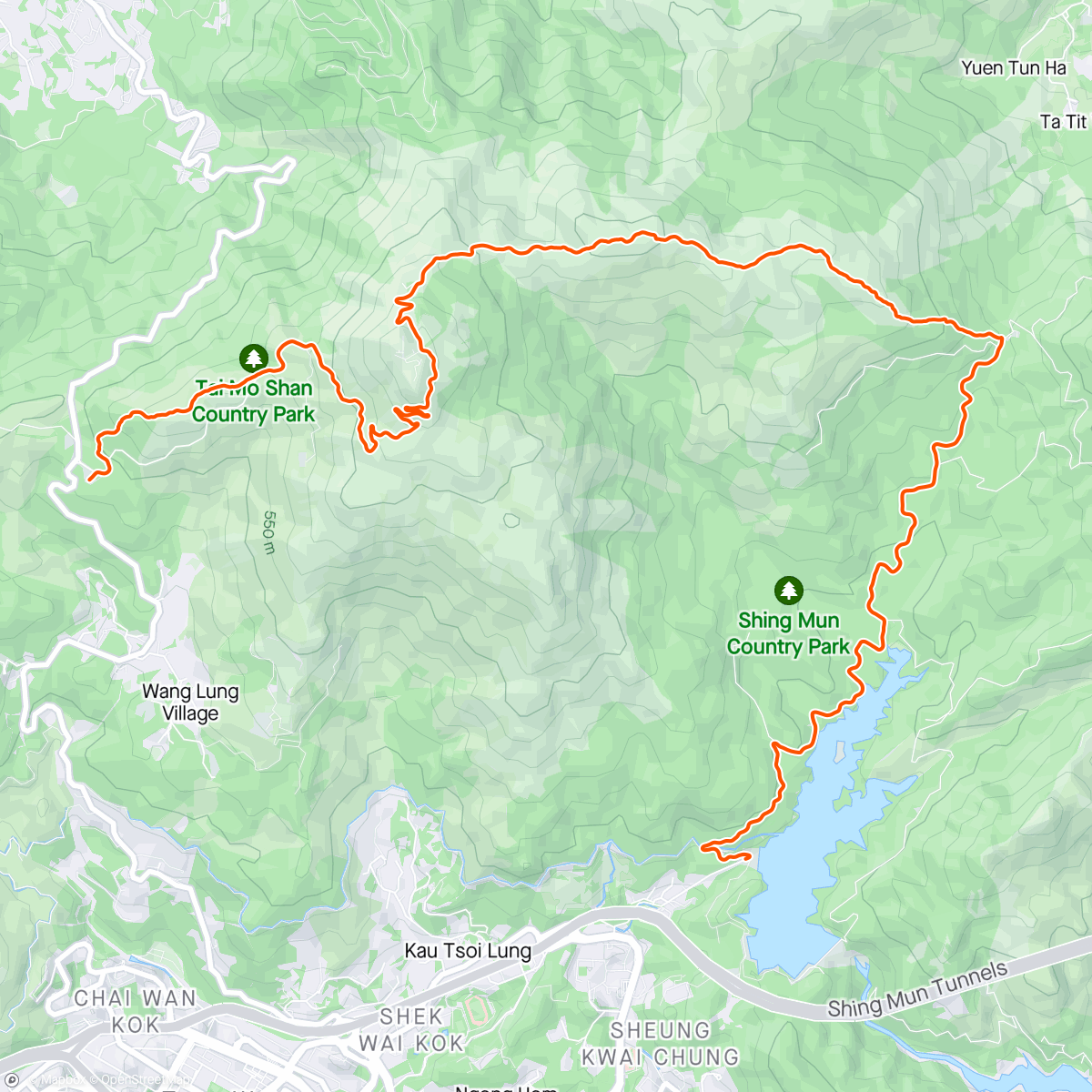 Map of the activity, 川龍 Trail Run(first 15km)
