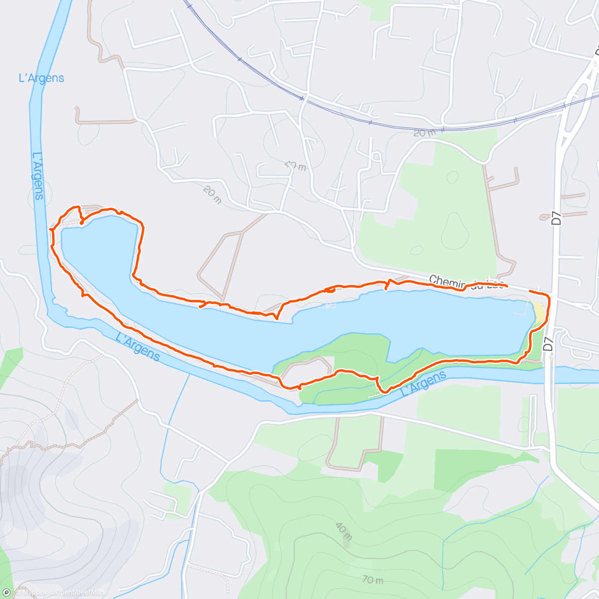 Map of the activity, Family walk