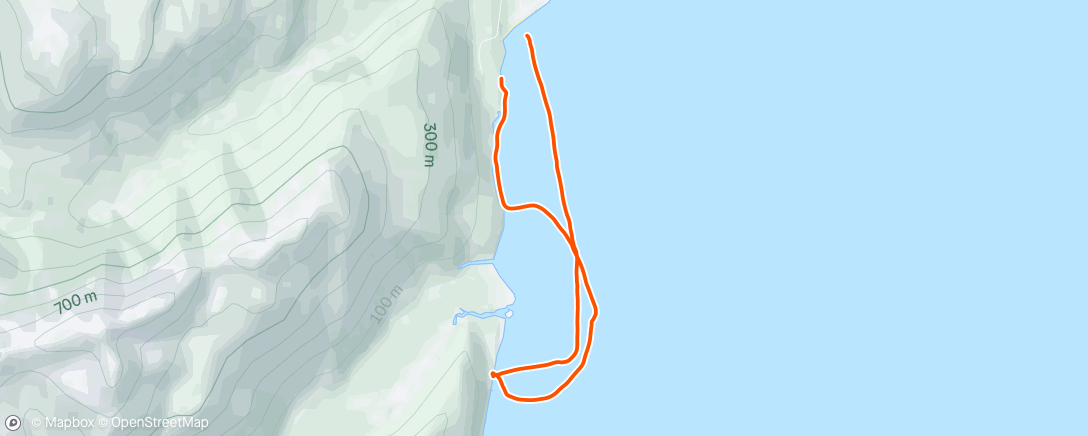 Map of the activity, Morning Kayaking