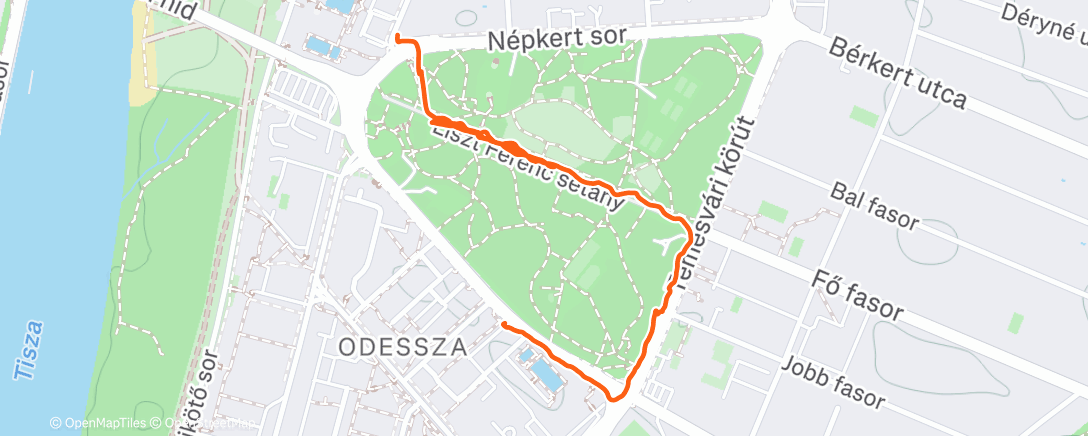 Map of the activity, Afternoon Walk