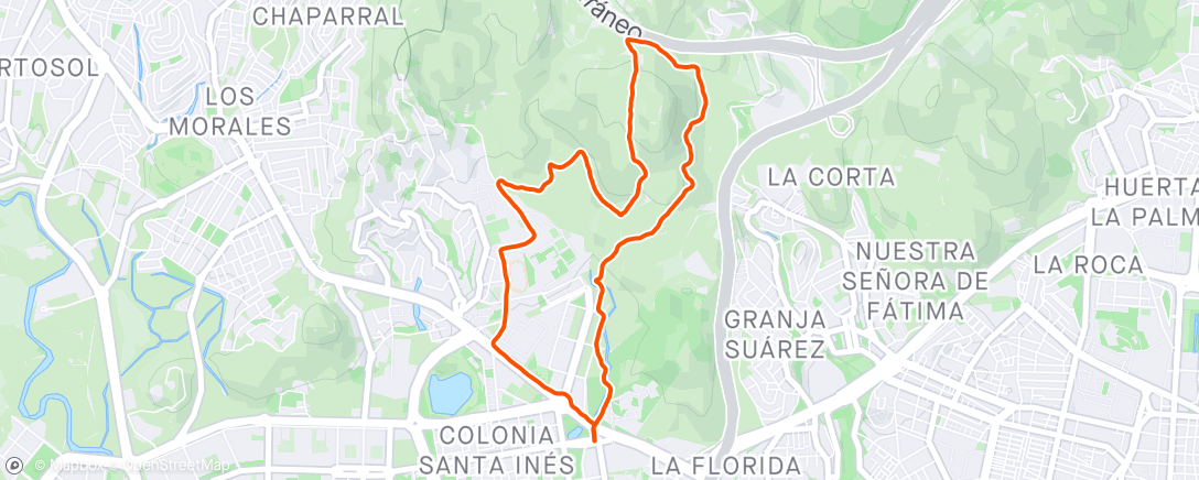 Map of the activity, 7 kms Carrera de montaña