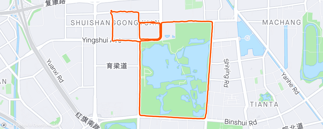 Map of the activity, 午间跑步