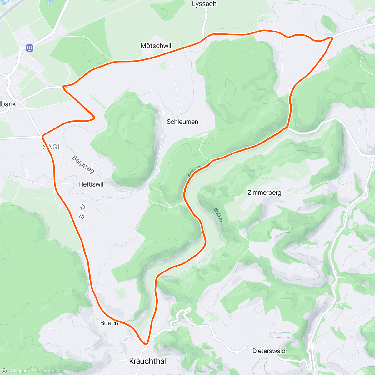 Map of the activity, Hindelbank🥇