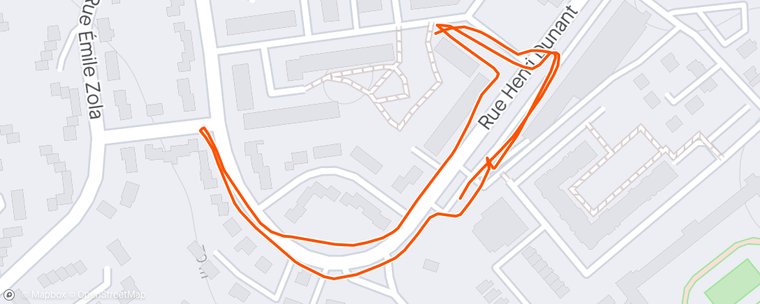 Map of the activity, Échauffement avant course.