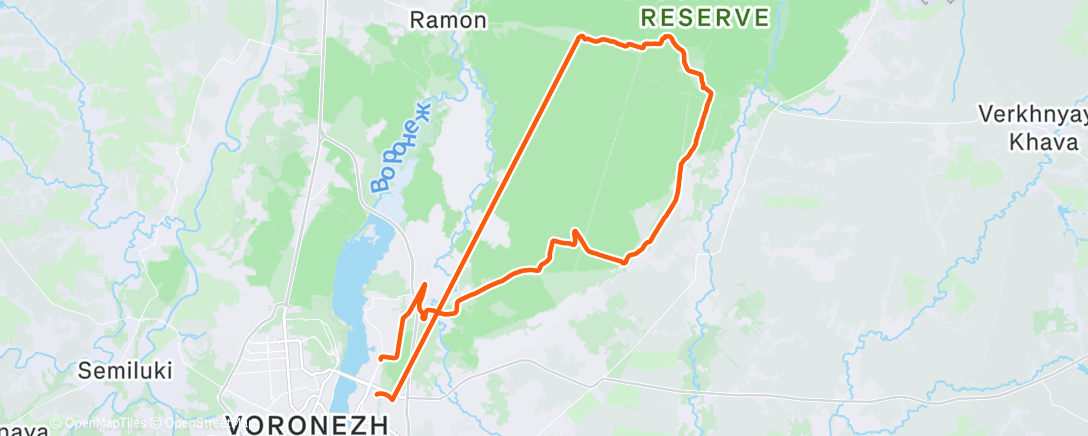 Карта физической активности (Lunch Gravel Ride)