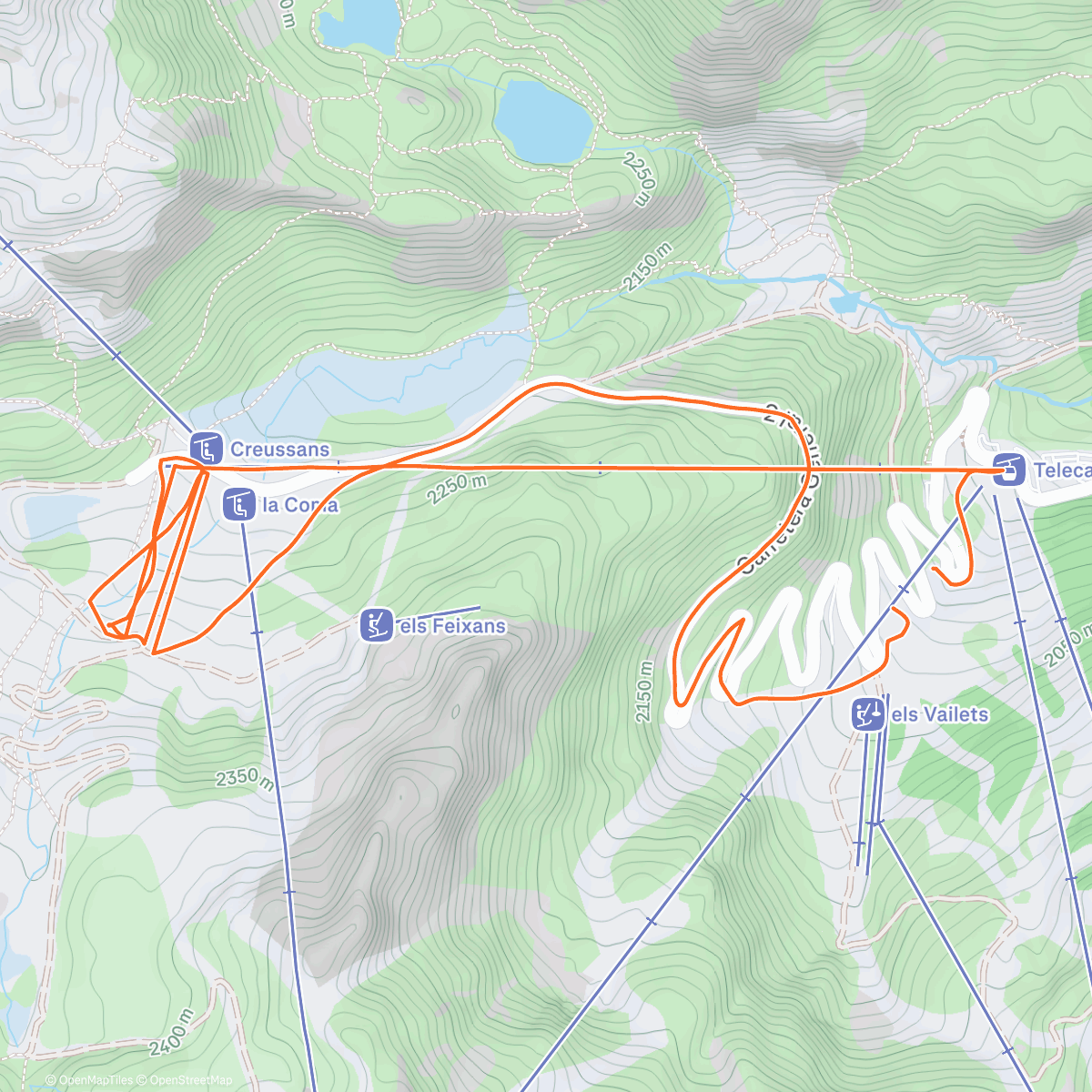 Карта физической активности (Primer día de Vega ❤️ ski)