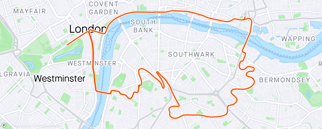 Map of the activity, Zwift - Group Ride: Mi Duole Cycling - The PRL Half in London