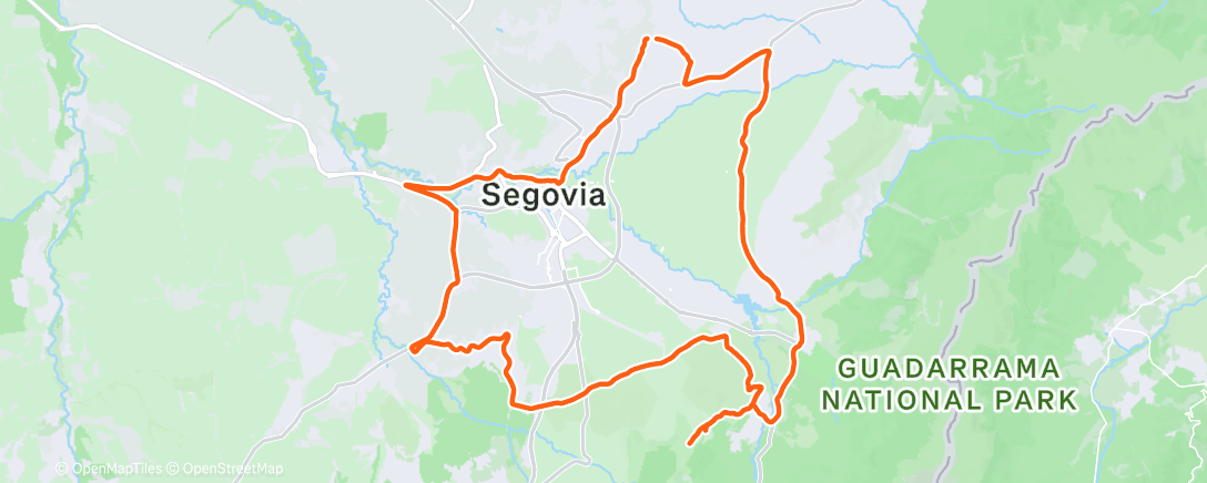 Map of the activity, Afternoon Ride