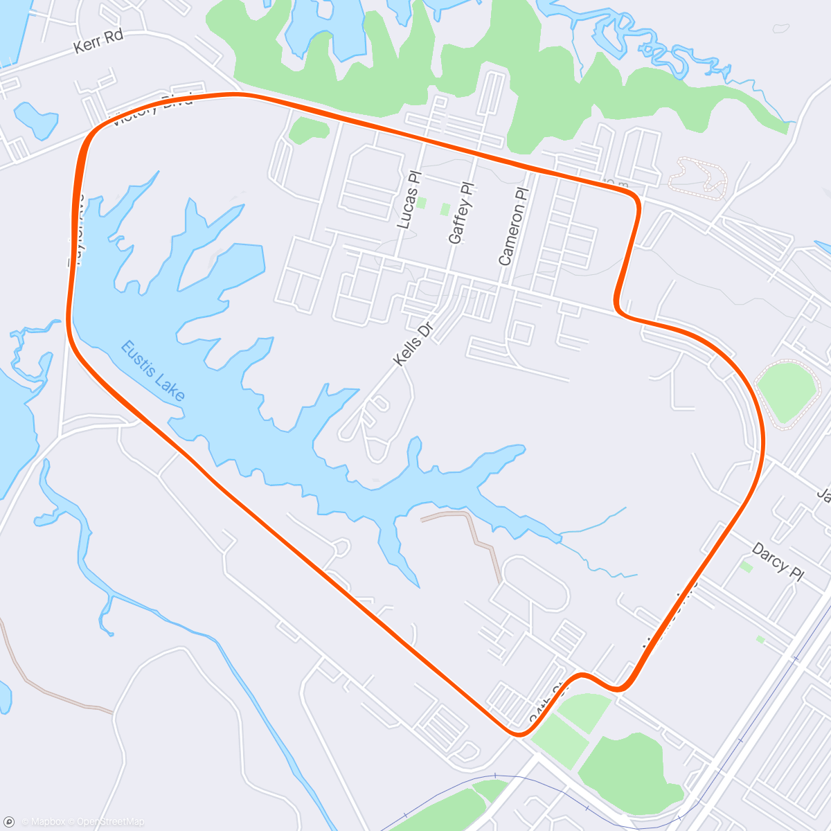 Map of the activity, Newport News Circuit Race: 45+…7th