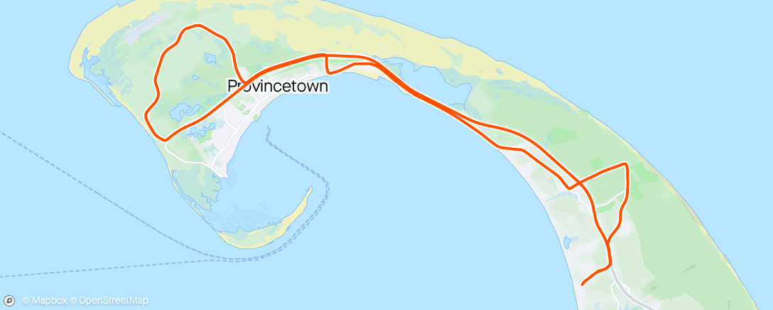 Map of the activity, Race Point loop