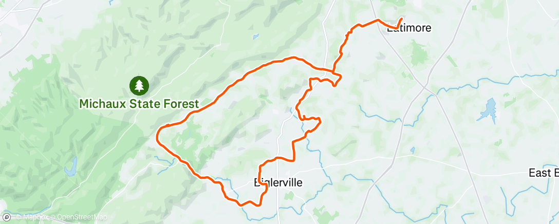 Map of the activity, Afternoon Ride