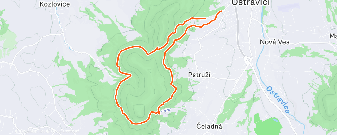 Карта физической активности (Lunch Trail Run)