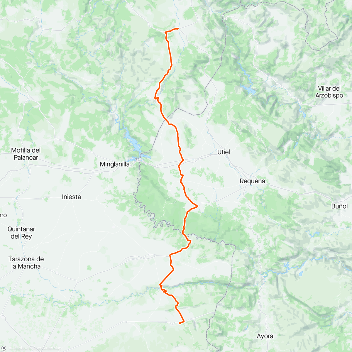 Map of the activity, Etapa 5. Landete-Ataloz