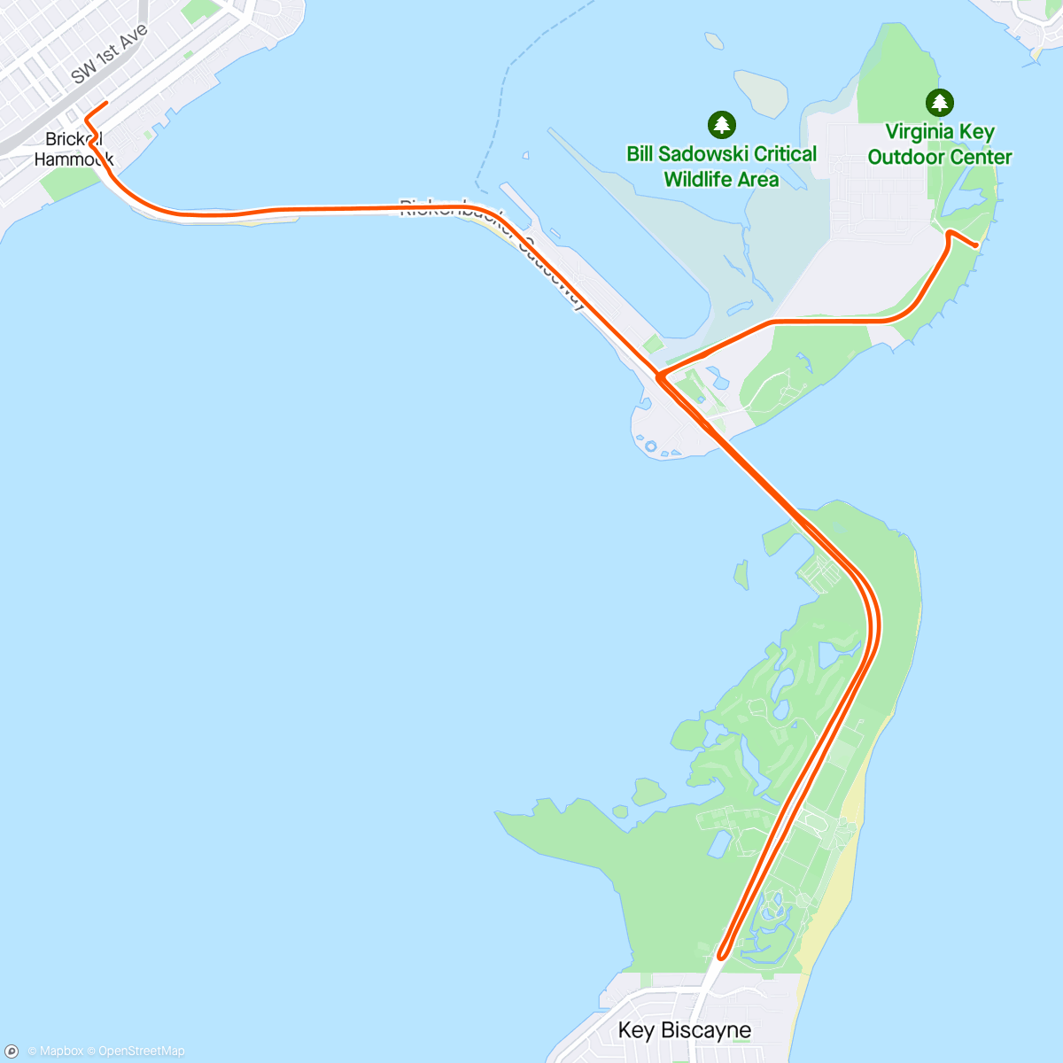 Mapa da atividade, Morning Ride in Miami