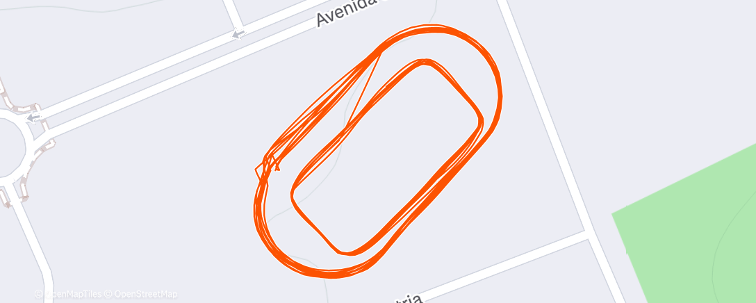 Map of the activity, Carrera de noche