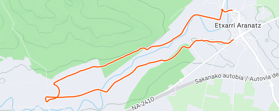 Map of the activity, Lunch Ride