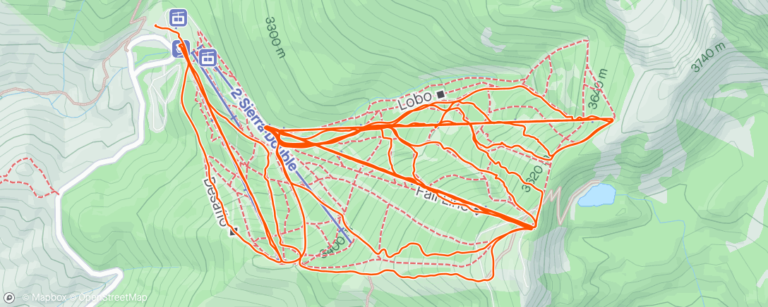 Map of the activity, Ski Santa Fe