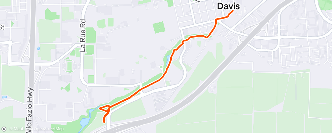 Map of the activity, Morning Run