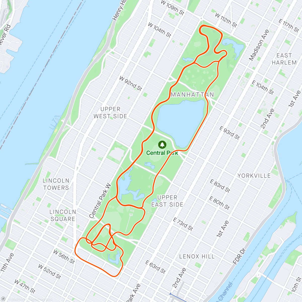 Map of the activity, Zwift - 10x1min MAP (Max Aerobic) in New York