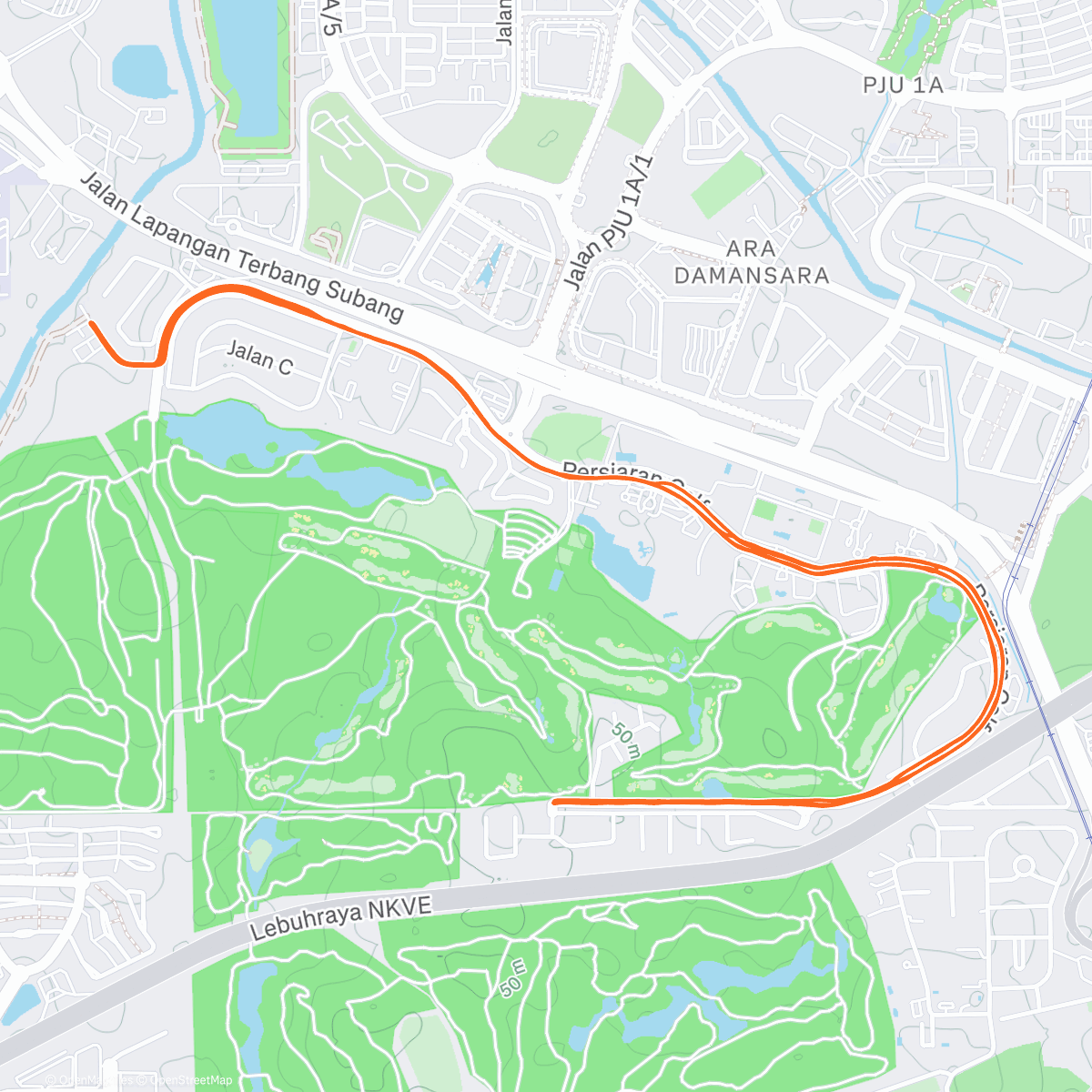 Map of the activity, WindRunners: 2 hours LSD