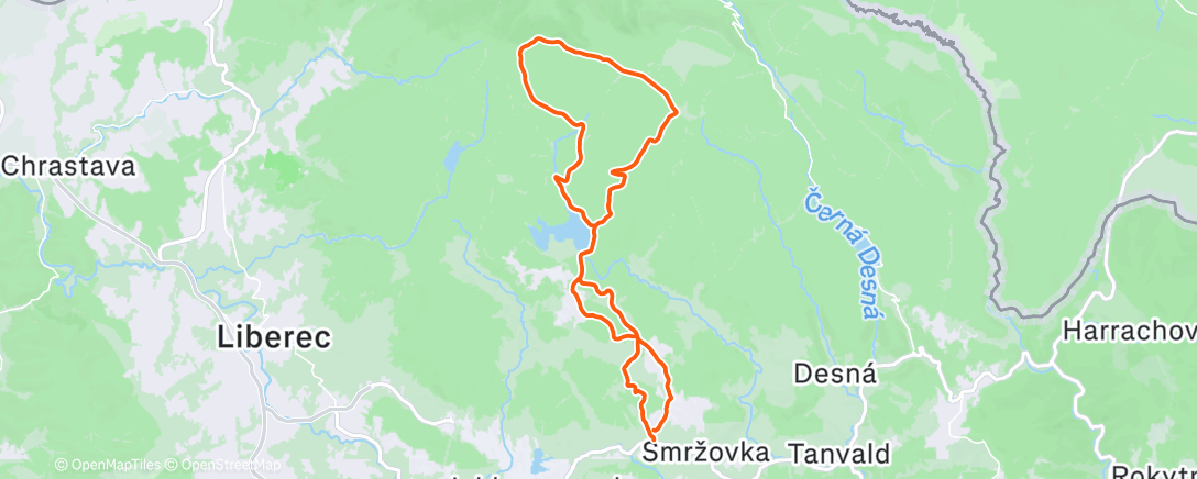 Map of the activity, Morning Mountain Bike Ride
