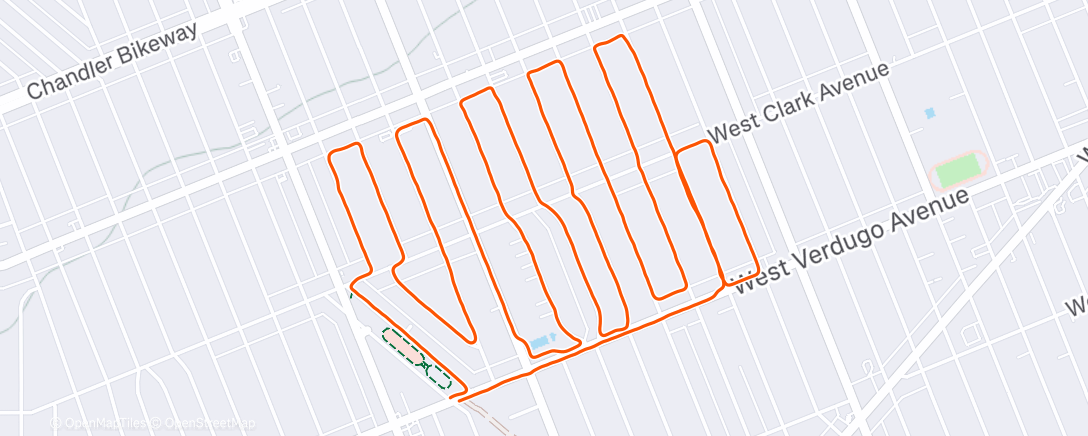 Map of the activity, Easy 10K
