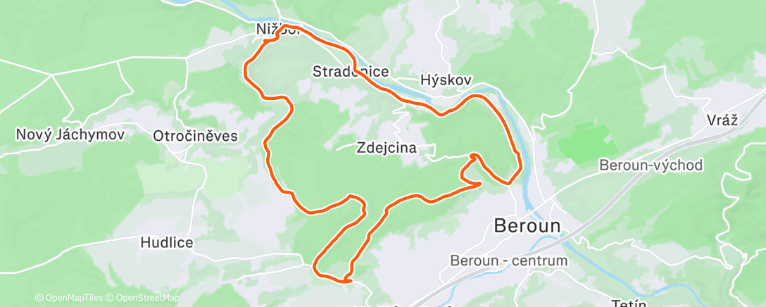 Map of the activity, Morning Run