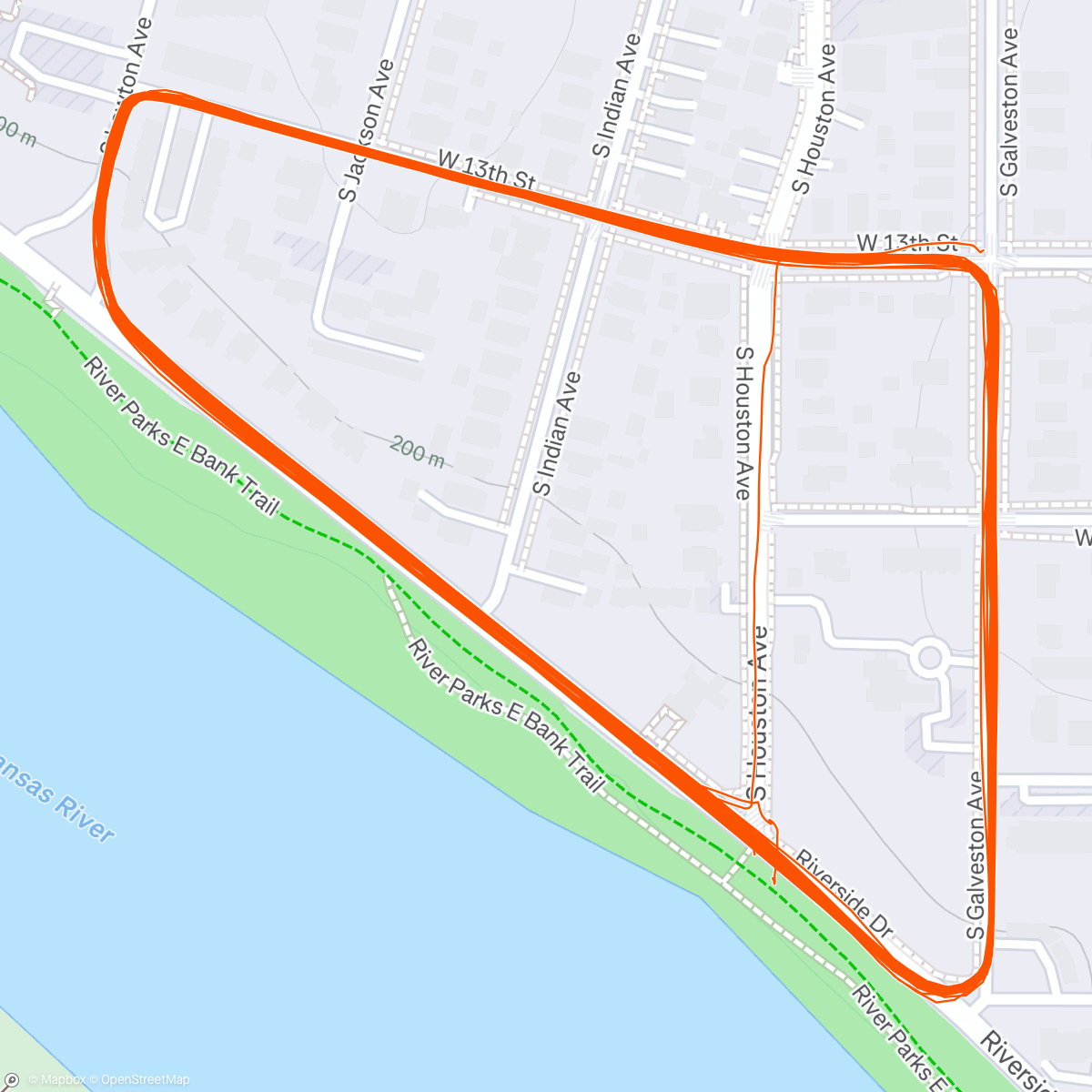 Map of the activity, Cry Baby Hill - Tulsa