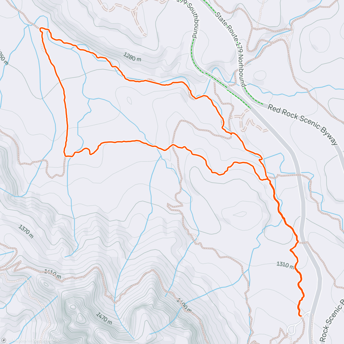 Map of the activity, Hiker Chicks on "The Meadow"