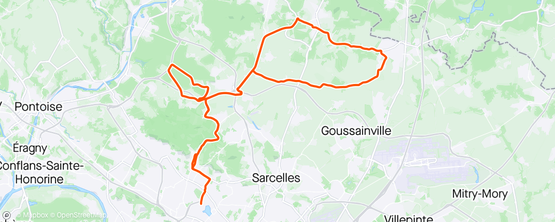 Map of the activity, 100.000 kms sur strava