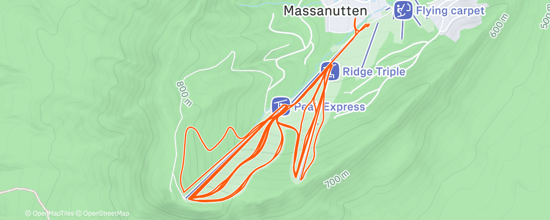 Map of the activity, Afternoon Alpine Ski