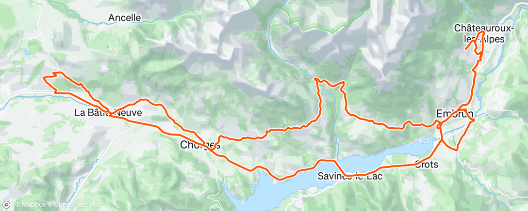 Map of the activity, Sortie vélo le matin