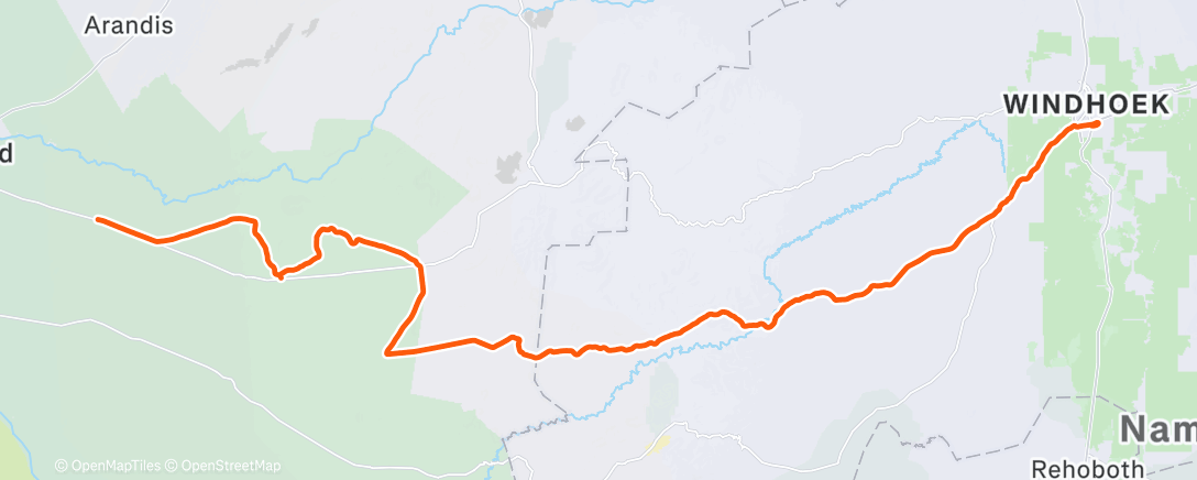 Map of the activity, Nedbank Desertdash 2025