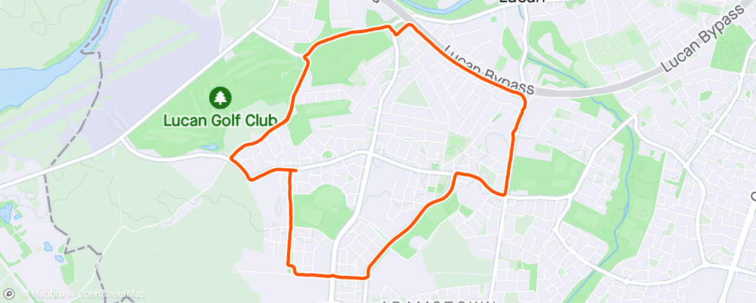 Map of the activity, Easy Run + Uphills (10x120)
