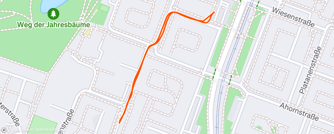 Map of the activity, Bicicleta al anochecer