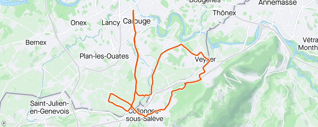Map of the activity, Baby Ride - Tricotage à flanc de Salève