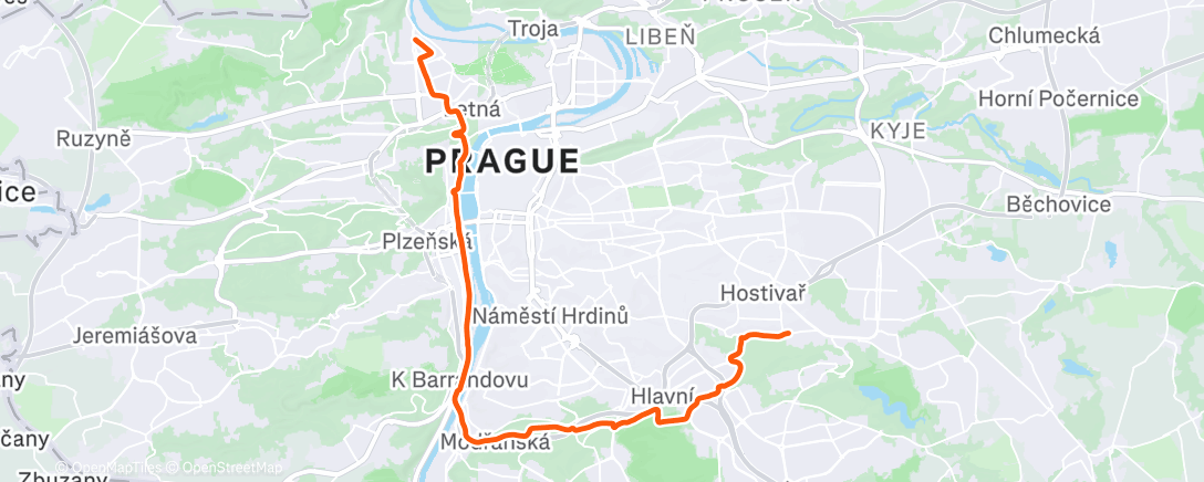 Map of the activity, Afternoon Ride