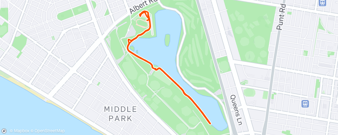 Map of the activity, Sun 15 Jun Morning Run 
Cool Down