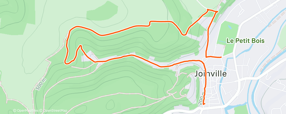 Map of the activity, Marche dans l'après-midi
