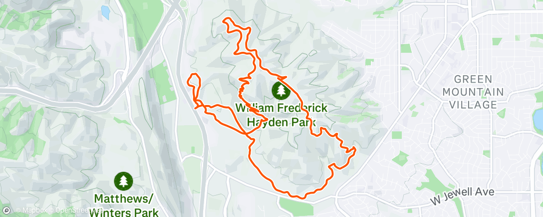 Map of the activity, Green Mountain