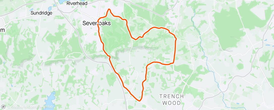 Map of the activity, Sevenoaks tri bike