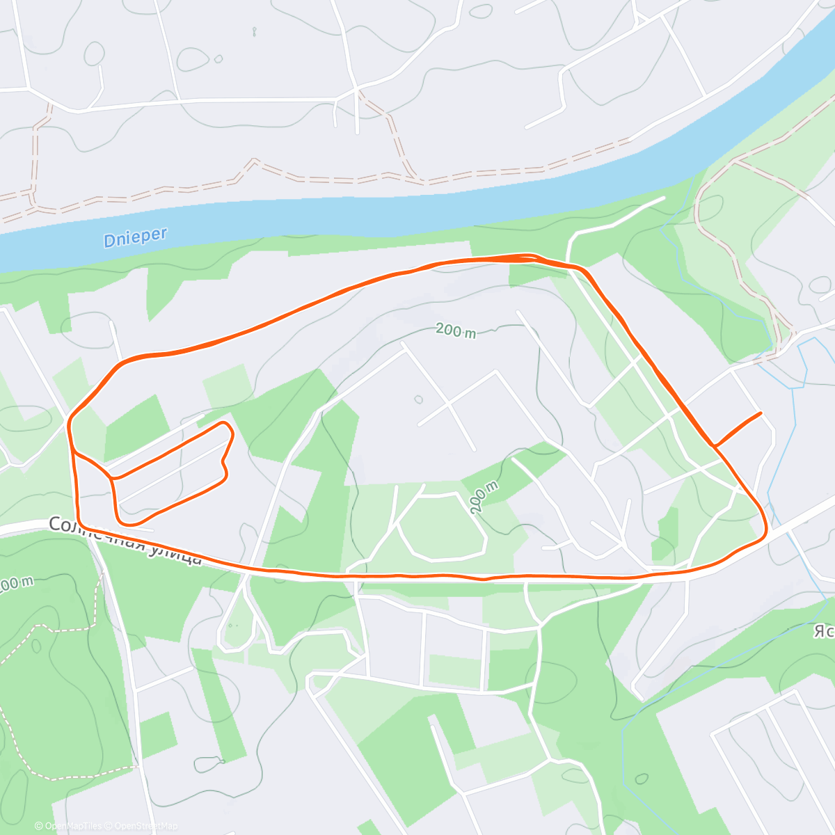 Map of the activity, Снеговик Run