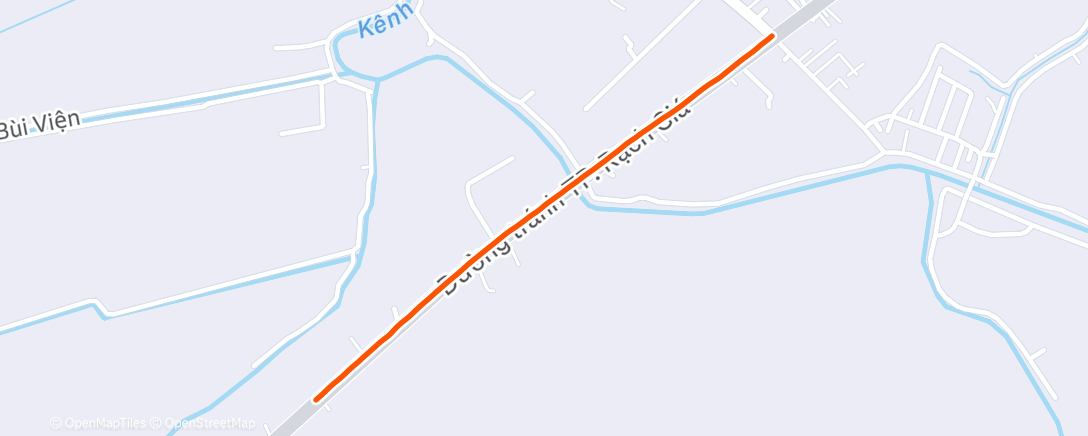 Map of the activity, Evening Run