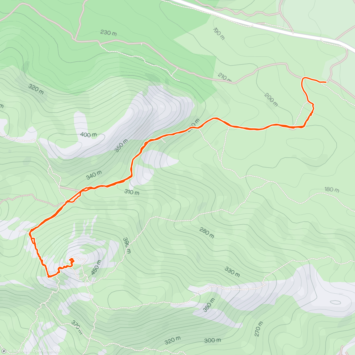 Map of the activity, Tour des Opies