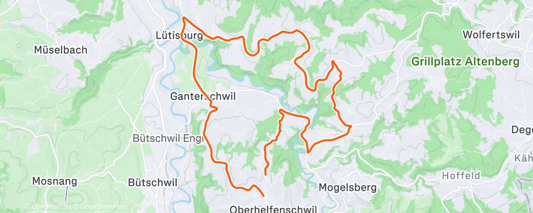 Mapa de la actividad (Afternoon Ride)