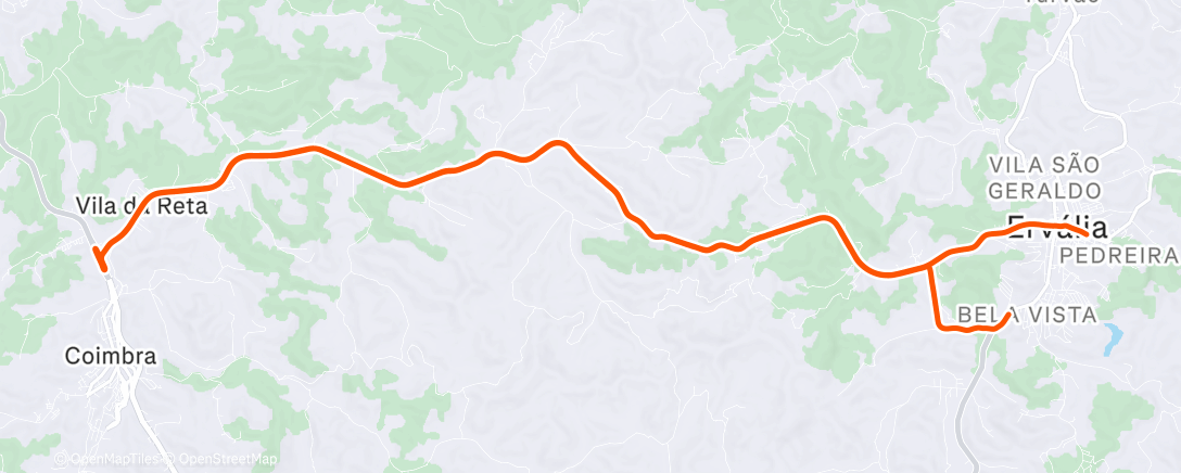 Map of the activity, Pedalada matinal